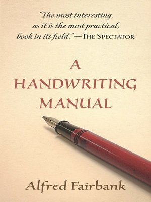 cover image of A Handwriting Manual